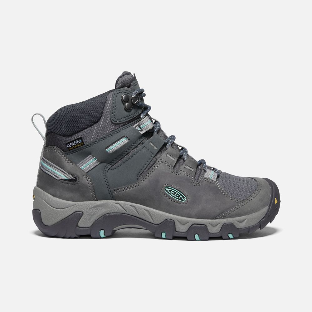 Keen Laarzen Dames Donker Grijs - Steens Leern Waterproof - 06293-BLHE